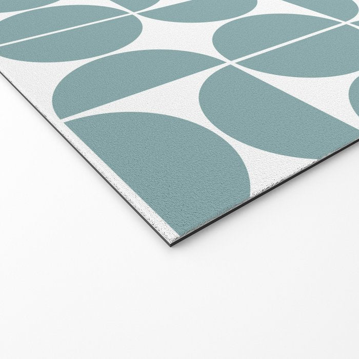 Mid Century Modern Geometric 04 Glass Blue Welcome Mat Gallery Image 2