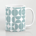 Mid Century Modern Geometric 04 Glass Blue Coffee Mug Gallery Image 1