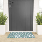Mid Century Modern Geometric 04 Glass Blue Welcome Mat Gallery Image 3