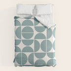 Mid Century Modern Geometric 04 Glass Blue Duvet Cover Gallery Image 6