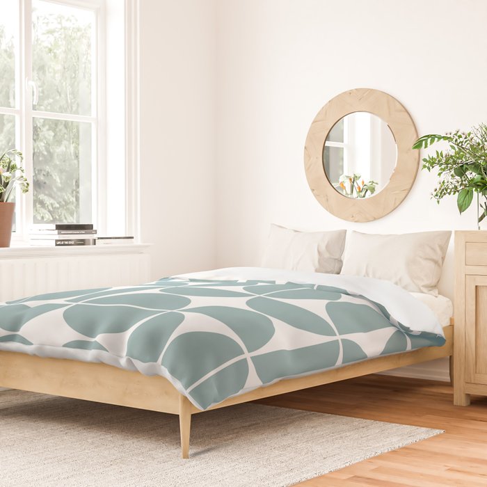 Mid Century Modern Geometric 04 Glass Blue Duvet Cover Gallery Image 2