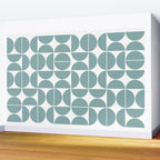 Mid Century Modern Geometric 04 Glass Blue Wall Mural Gallery Image 2