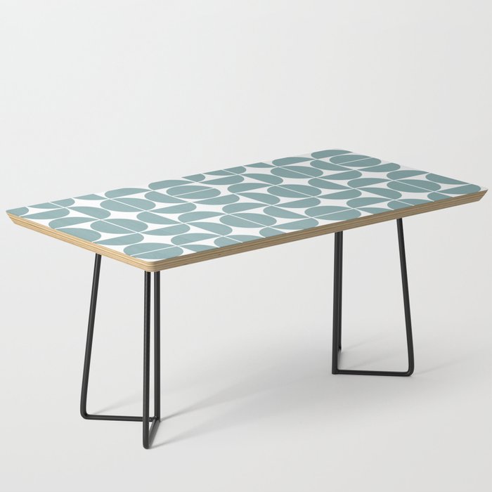 Mid Century Modern Geometric 04 Glass Blue Coffee Table Gallery Image 1