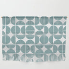 Mid Century Modern Geometric 04 Glass Blue Wall Hanging Gallery Image 1