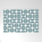 Mid Century Modern Geometric 04 Glass Blue Welcome Mat Gallery Image 1