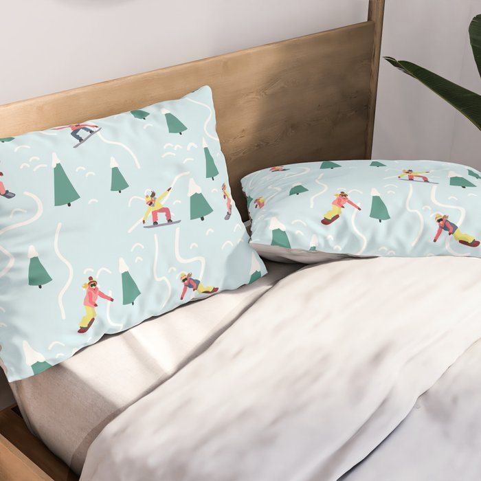 Snowboarding Girls Pillow Sham Gallery Image 2