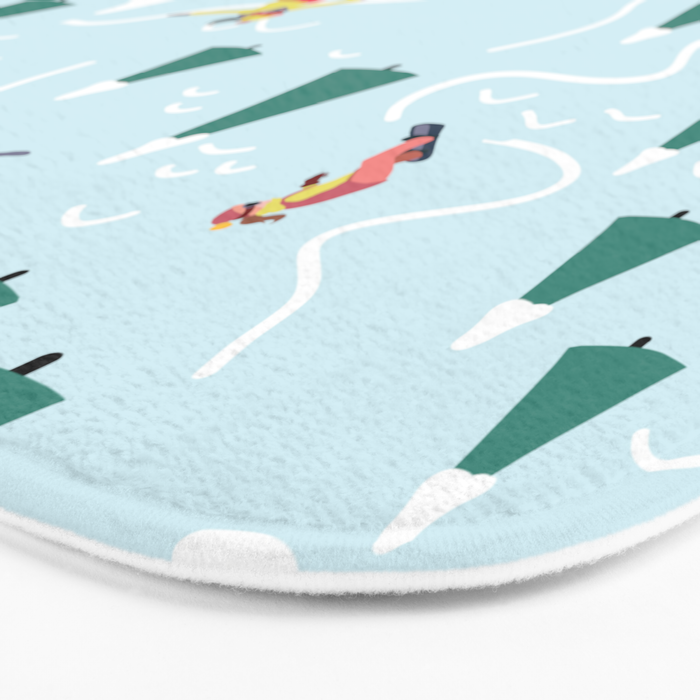 Snowboarding Girls Bath Mat Gallery Image 3