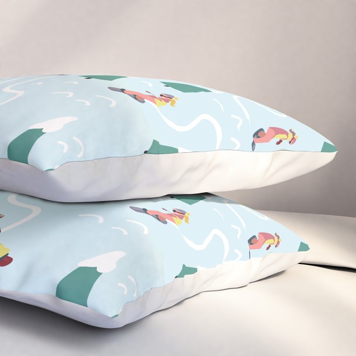 Snowboarding Girls Pillow Sham Gallery Image 3