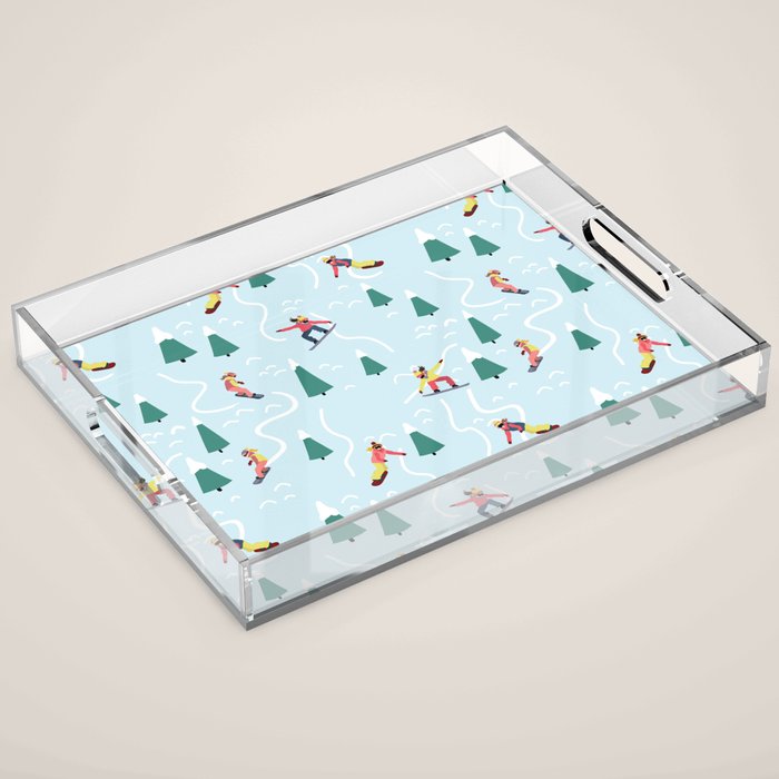 Snowboarding Girls Acrylic Tray Gallery Image 1
