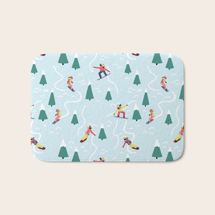 Snowboarding Girls Bath Mat Gallery Image 1