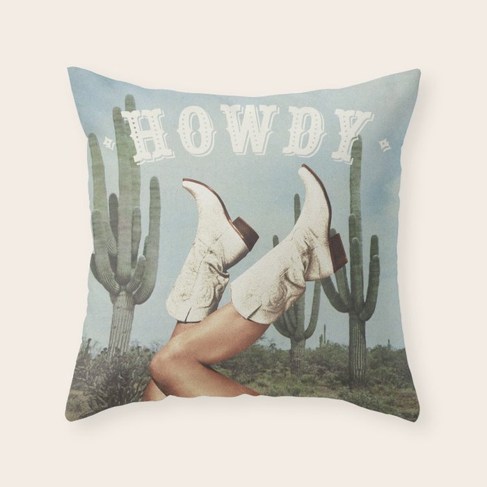 These Boots - Howdy Cactus Throw Pillow Gallery Image 6