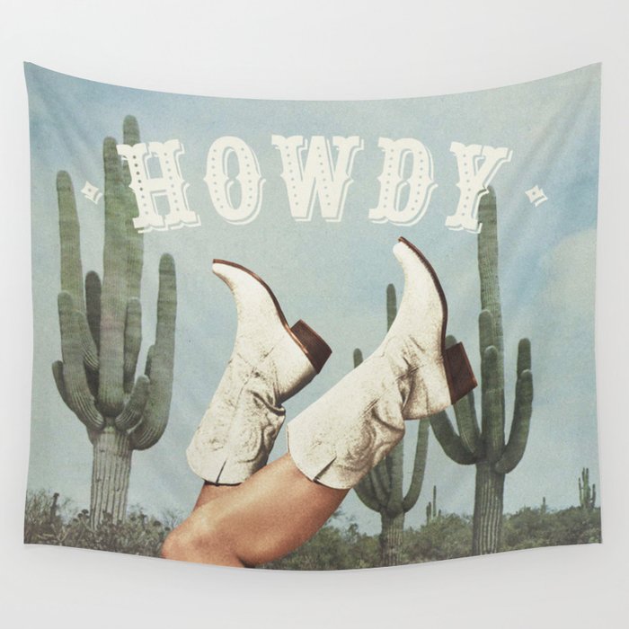 These Boots - Howdy Cactus Wall Tapestry Gallery Image 4