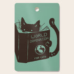 World Domination for Cats (Green) Cutting Board Gallery Image 1