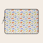 Funny colorful fish lure cartoon art pattern Laptop Sleeve Gallery Image 1