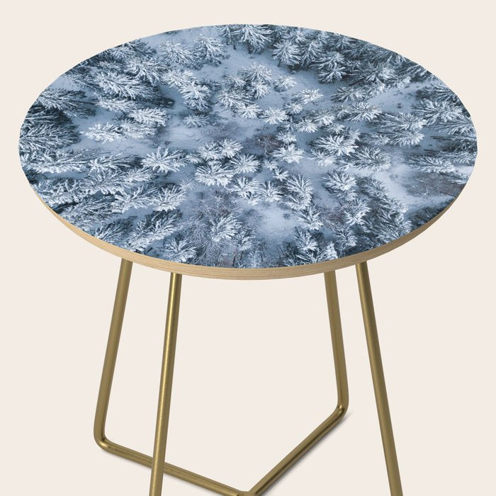 Winter Pine Forest Side Table Gallery Image 2