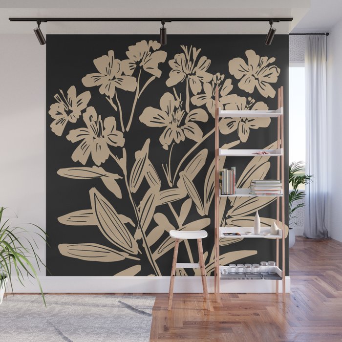 Minimalist Flowers  Wall Mural Gallery Image 1