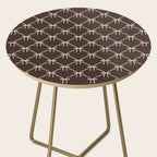 Bows and Ribbons Pattern LXIII Mocha Brown Side Table Gallery Image 2
