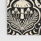 Celestial Forest Damask - black and cream Poster Gallery Image 3