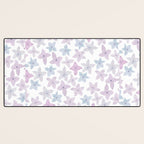 Watercolor hand painted lavender lilac blue floral Desk Mat Gallery Image 3