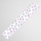 Watercolor hand painted lavender lilac blue floral Table Runner Gallery Image 3