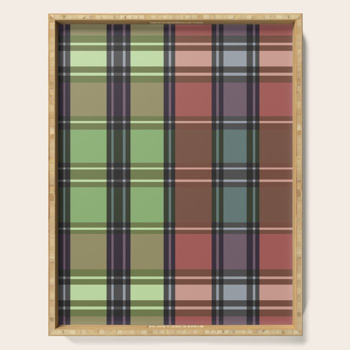 Fusion Colorful Toned Grids C Serving Tray Gallery Image 1