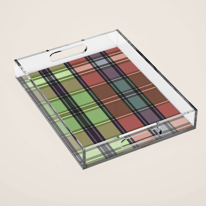 Fusion Colorful Toned Grids C Acrylic Tray Gallery Image 1