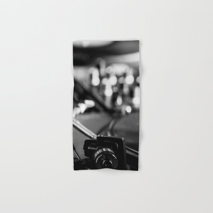 dj turntable record music aesthetic close up elegant mood art photography  Bath Towel Gallery Image 1