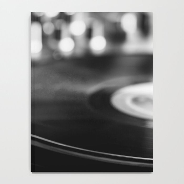 dj turntable record music aesthetic close up elegant mood art photography  Notebook Gallery Image 4