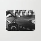 dj turntable record music aesthetic close up elegant mood art photography  Bath Mat Gallery Image 1