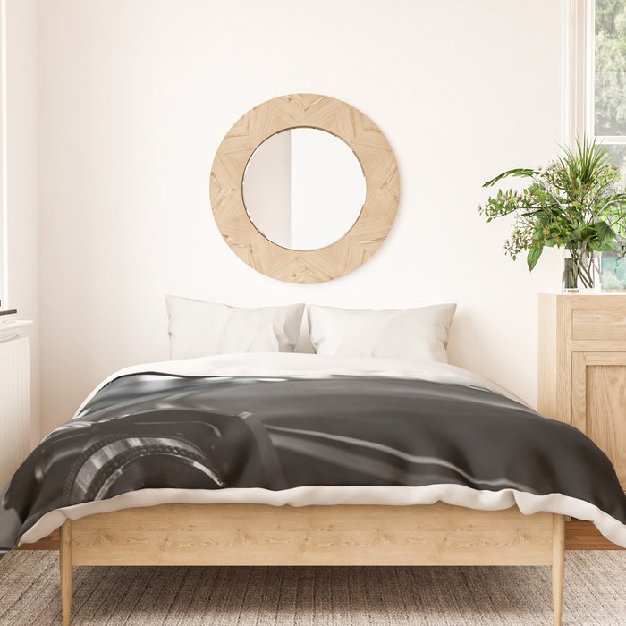 dj turntable record music aesthetic close up elegant mood art photography  Duvet Cover Gallery Image 3