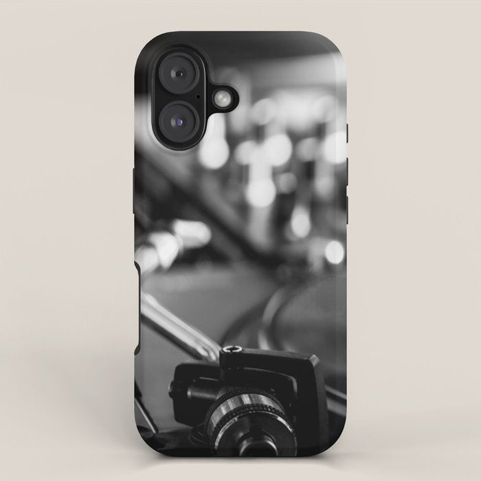 dj turntable record music aesthetic close up elegant mood art photography  iPhone Case Gallery Image 1