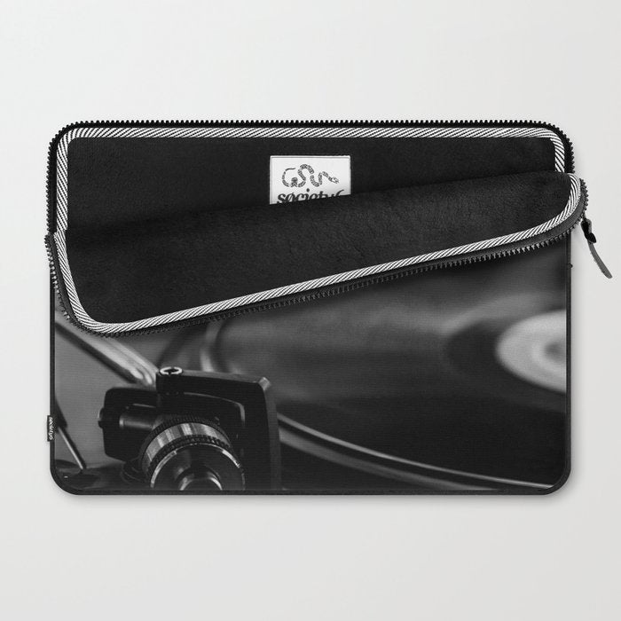 dj turntable record music aesthetic close up elegant mood art photography  Laptop Sleeve Gallery Image 2