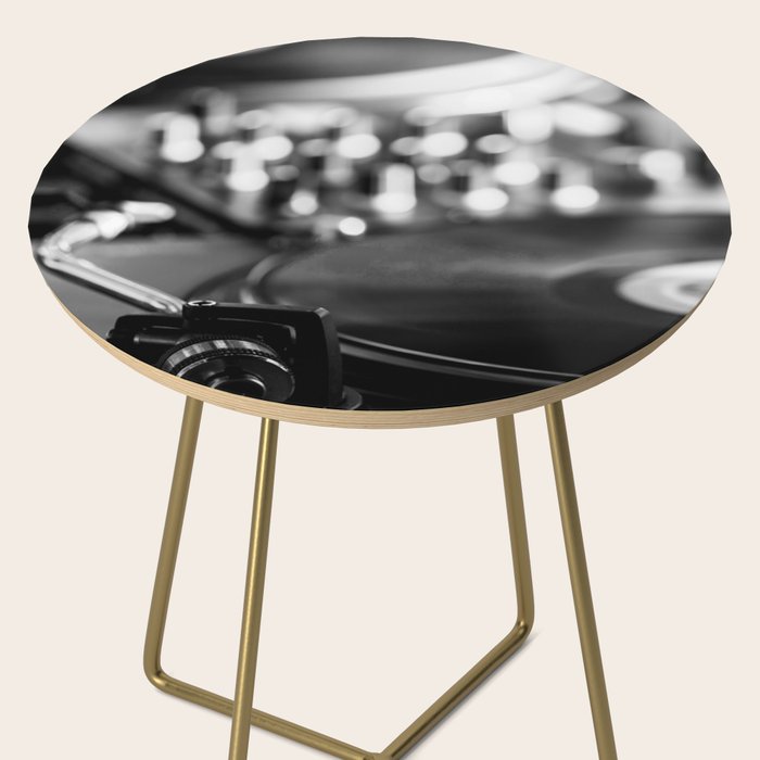 dj turntable record music aesthetic close up elegant mood art photography  Side Table Gallery Image 2
