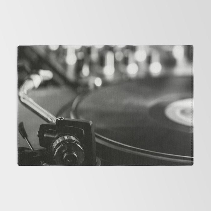 dj turntable record music aesthetic close up elegant mood art photography  Rug Gallery Image 2