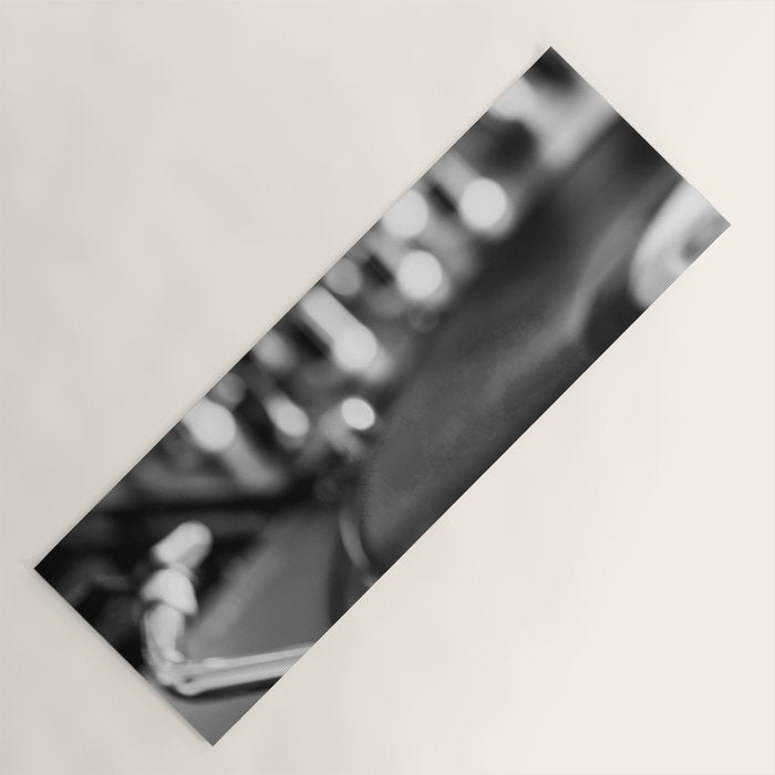 dj turntable record music aesthetic close up elegant mood art photography  Yoga Mat Gallery Image 1