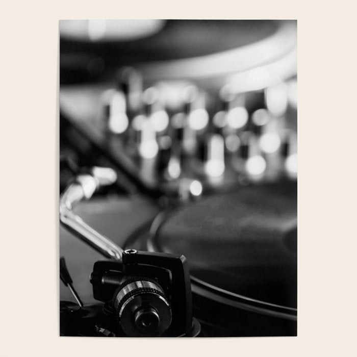 dj turntable record music aesthetic close up elegant mood art photography  Poster Gallery Image 1