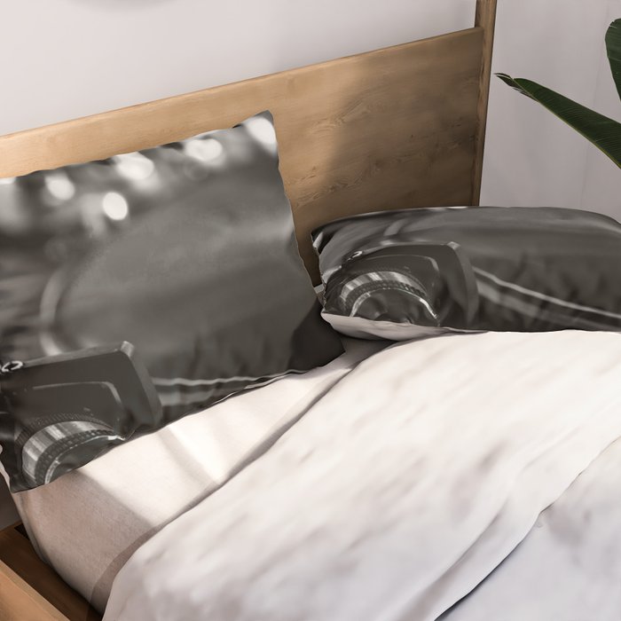 dj turntable record music aesthetic close up elegant mood art photography  Pillow Sham Gallery Image 2