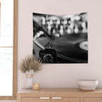 dj turntable record music aesthetic close up elegant mood art photography  Wall Tapestry Gallery Image 2