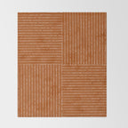 Lines III (Rust) Throw Blanket Gallery Image 2