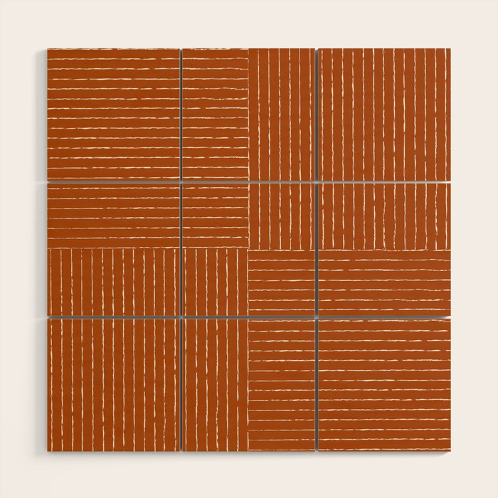 Lines III (Rust) Wood Wall Art Gallery Image 1