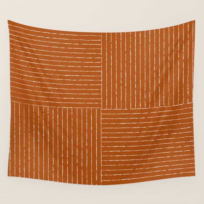 Lines III (Rust) Wall Tapestry Gallery Image 1