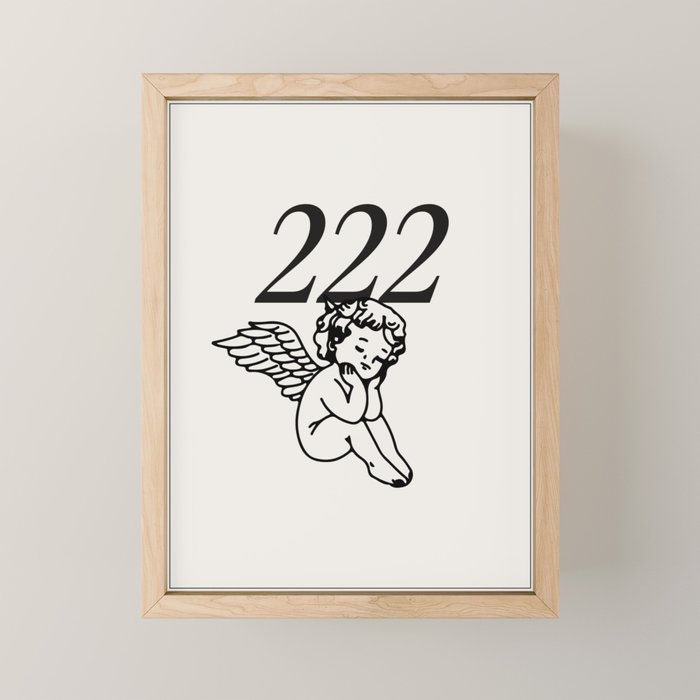 222 Angel Number Poster Mini Art Print Gallery Image 1