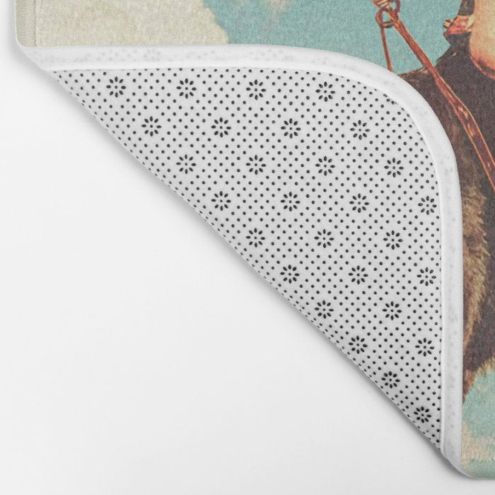 Meehaw - Rodeo Cat Cowgirl Bronc Bath Mat Gallery Image 2