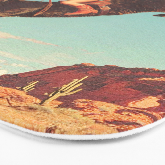 Meehaw - Rodeo Cat Cowgirl Bronc Bath Mat Gallery Image 3