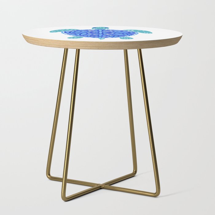 Sea Turtle - Blue Palette Side Table Gallery Image 1