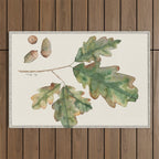 Oak tree  green leaves  Outdoor Rug Gallery Image 1