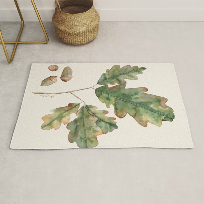 Oak tree  green leaves  Rug Gallery Image 1