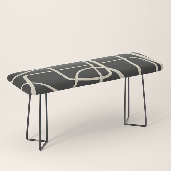 Modern Abstract Lines - Noir Bench Gallery Image 1
