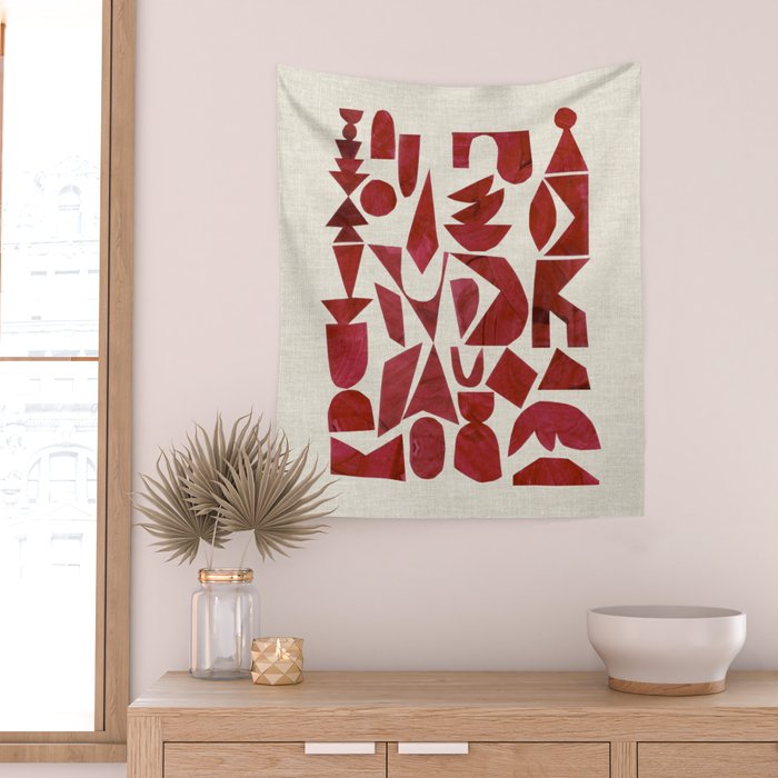Crimson Ascend Wall Tapestry Gallery Image 2