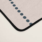 Retro Loops and Dots Midcentury Modern Pattern in Pale Blush Pink, Light Mustard, and Navy Blue Desk Mat Gallery Image 4